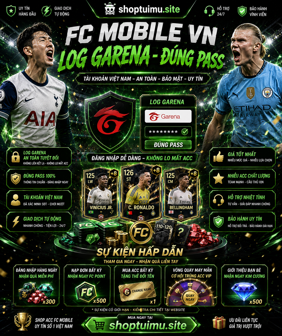 Fc Mobile VN Log Garena - Đúng Pass , Làm sự kiện