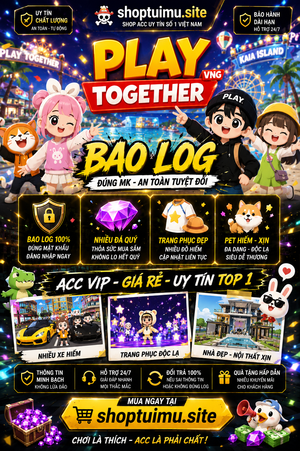 Play Together VNG Bao Log ( đúng MK ) kèm nhiều game khác